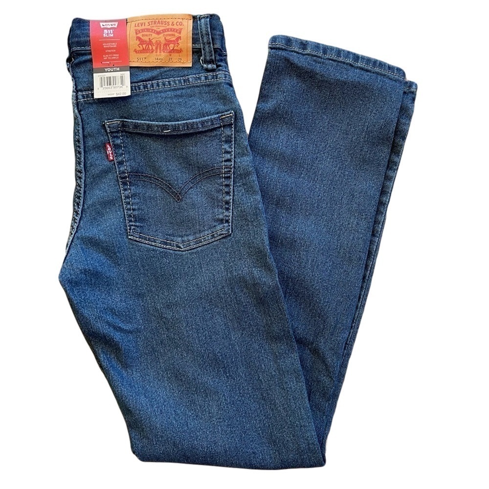 Levi’s youth 511 slim medium rinse jeans boys size 12 - Picture 10 of 10